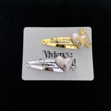 비비안웨스트우드 하트 헤어핀