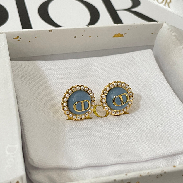 디올 마카롱 블루 귀걸이