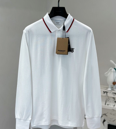 버버리 TB 자수 폴로 긴팔티