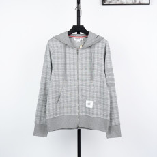 톰브라운 체크 후드 집업