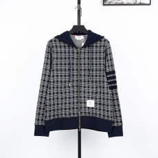 톰브라운 체크 후드 집업