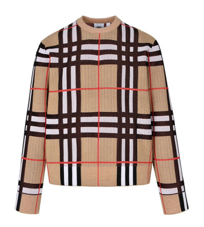 버버리 체크 니트