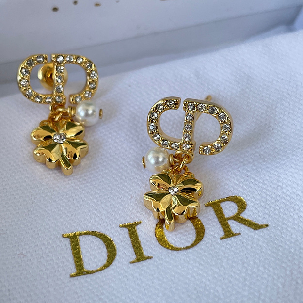 디올 네잎클로버 이어링