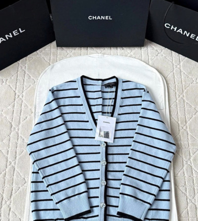 샤넬 스트라이프 가디건
