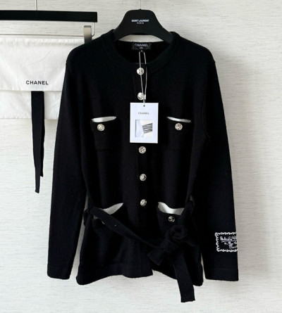 샤넬 캐시미어 벨트 가디건
