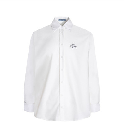 프라다 자수 긴팔 셔츠