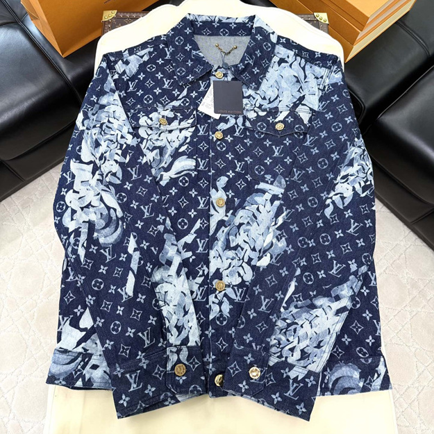 루이비통 프린팅 데님 자켓