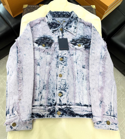 루이비통 퍼플 워싱 데님 자켓