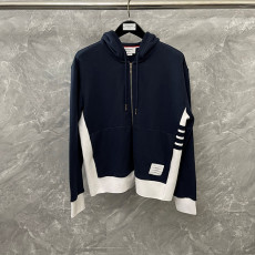 톰브라운 네이비 집업 후드