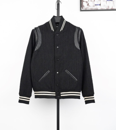 생로랑 양가죽 야구 점퍼