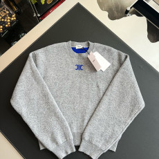 셀린느 넥 로고 니트