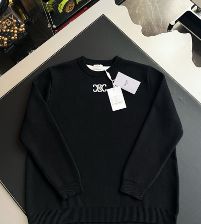 셀린느 넥 로고 니트