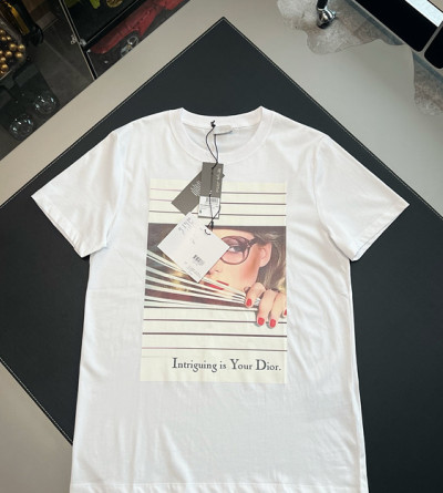 디올 프린팅 반팔