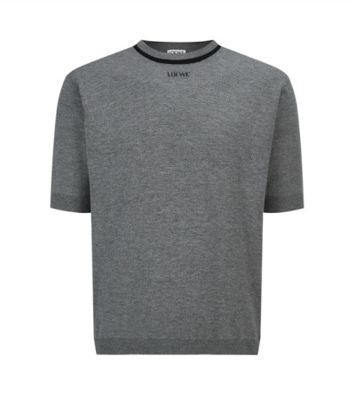 로에베 넥로고 니트 반팔